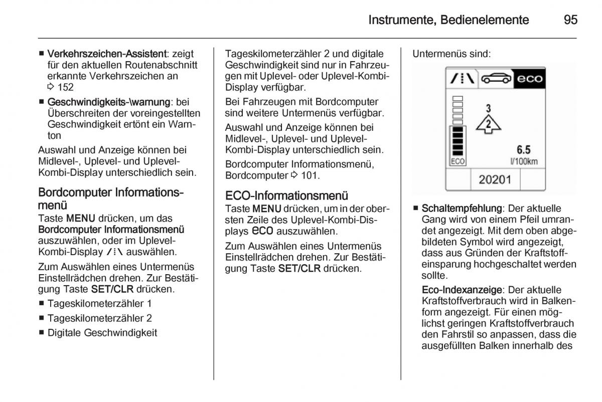 Opel Mokka Handbuch / page 97