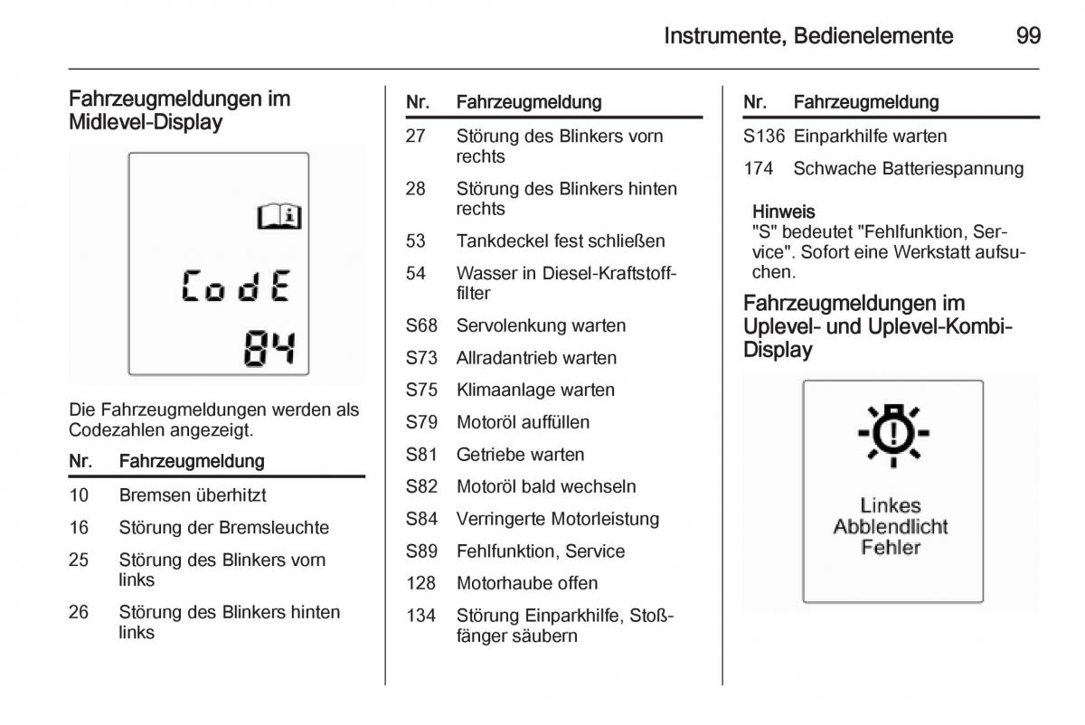 Opel Mokka Handbuch / page 101