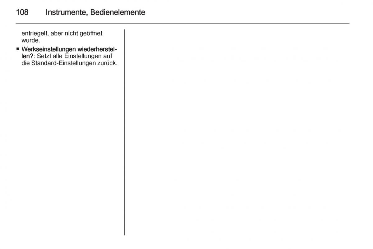 Opel Mokka Handbuch / page 110