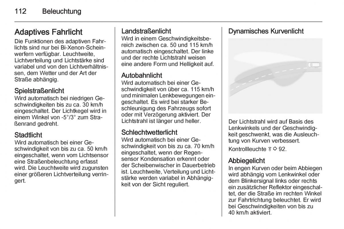 Opel Mokka Handbuch / page 114