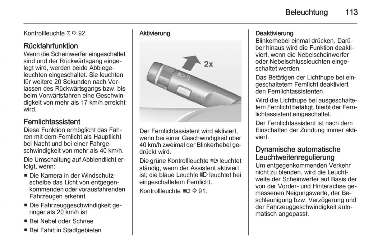 Opel Mokka Handbuch / page 115