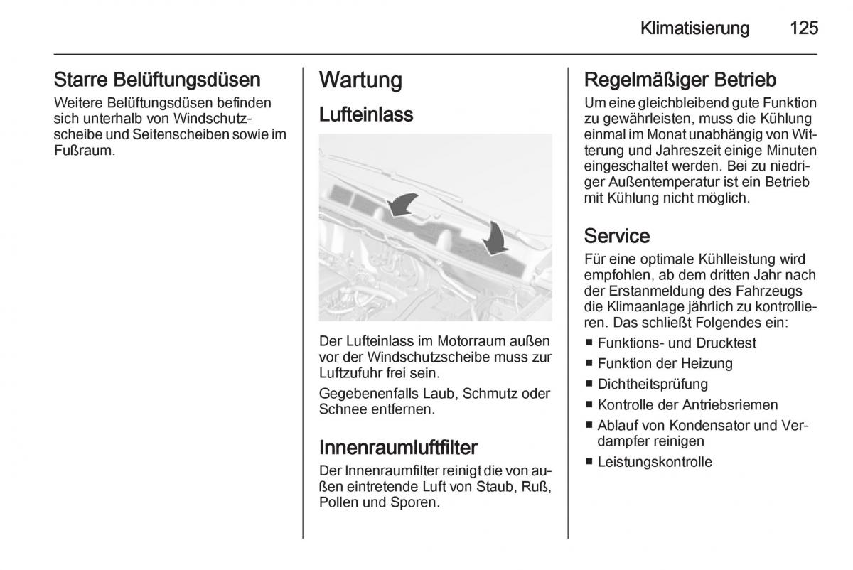 Opel Mokka Handbuch / page 127