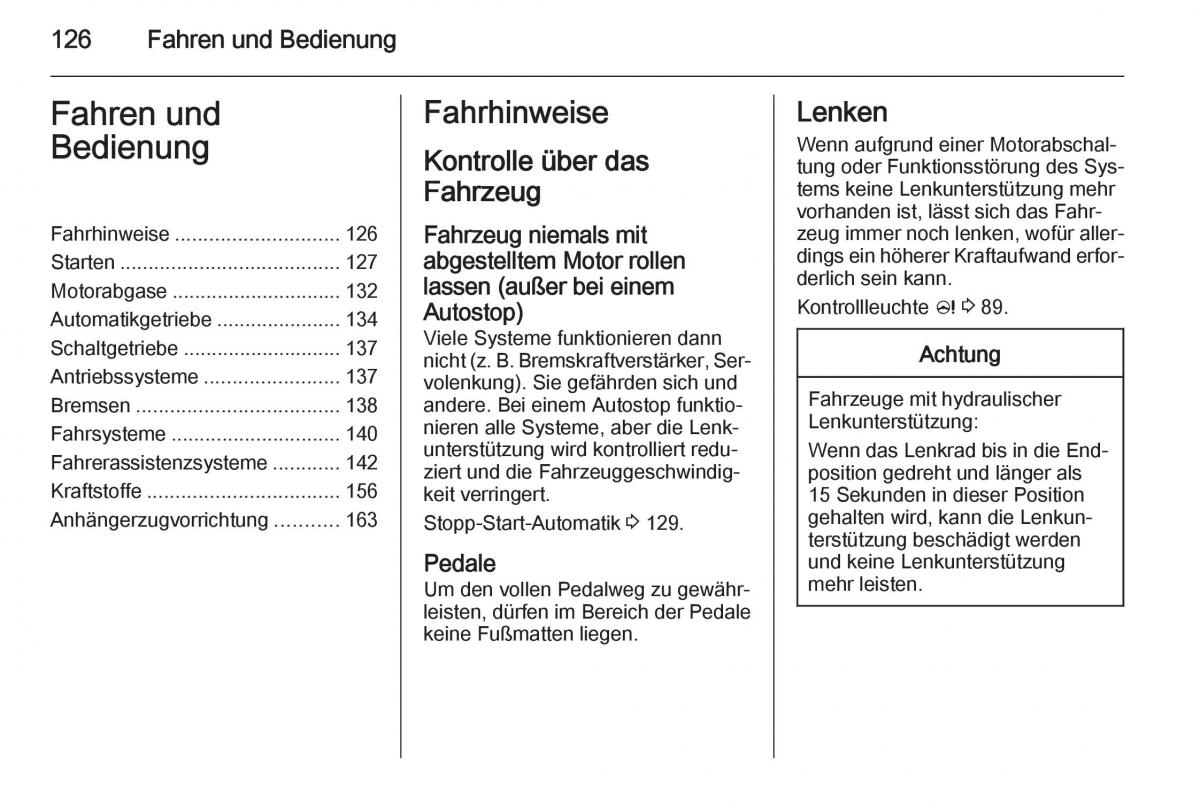 Opel Mokka Handbuch / page 128