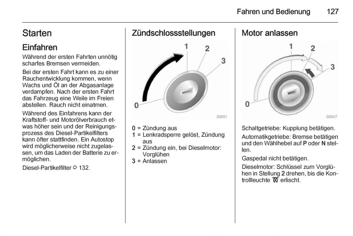 Opel Mokka Handbuch / page 129