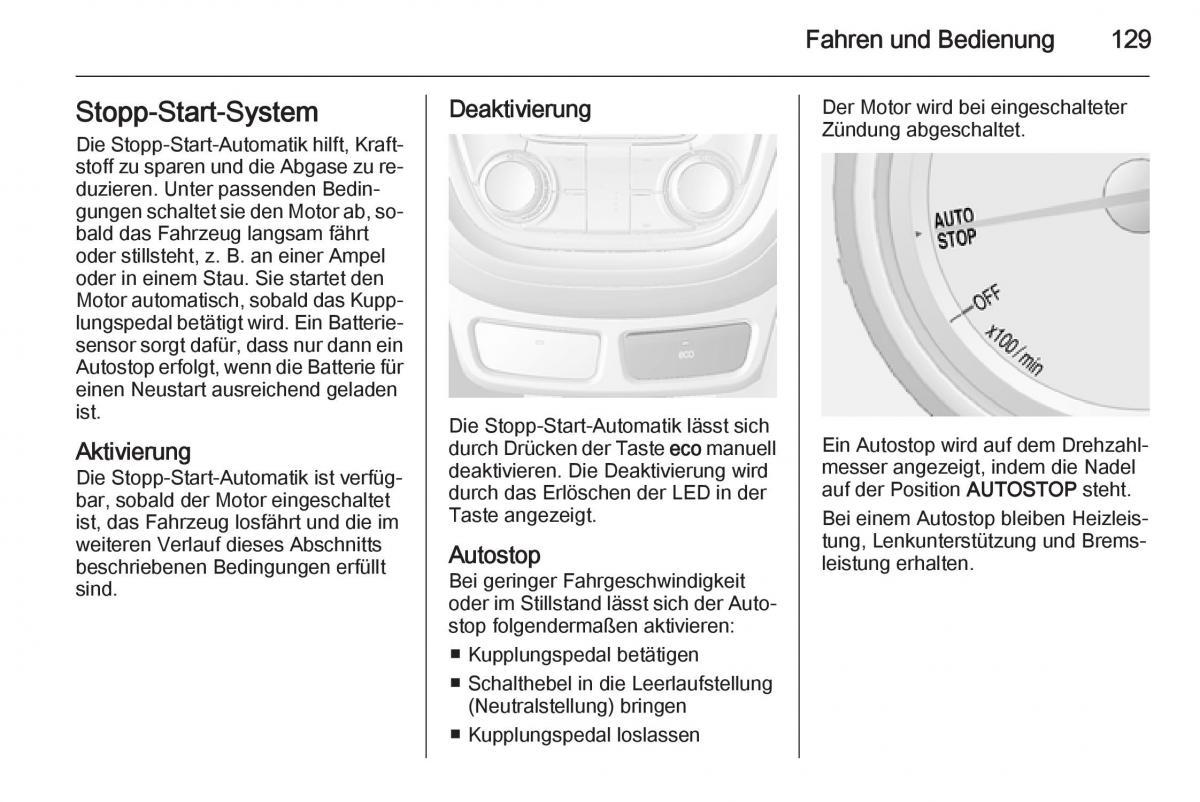 Opel Mokka Handbuch / page 131