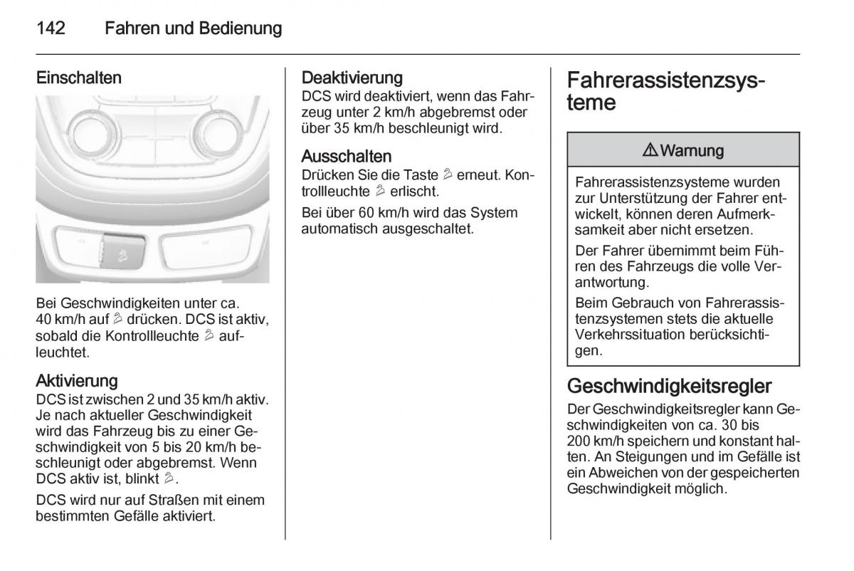 Opel Mokka Handbuch / page 144