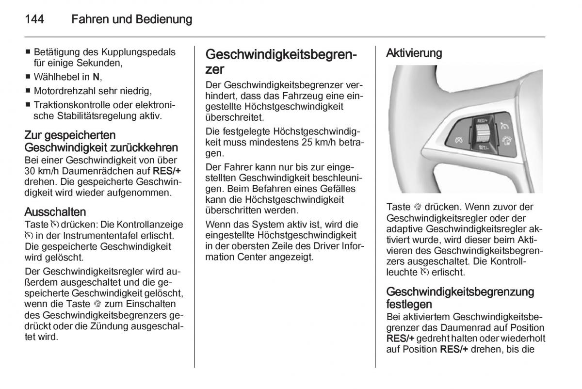 Opel Mokka Handbuch / page 146