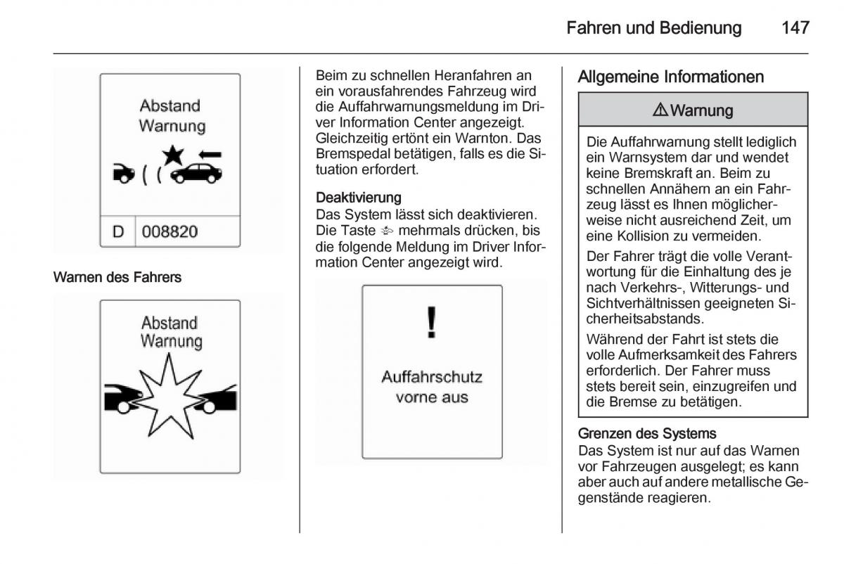 Opel Mokka Handbuch / page 149