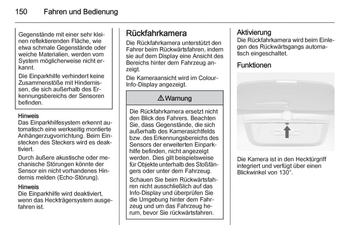 Opel Mokka Handbuch / page 152