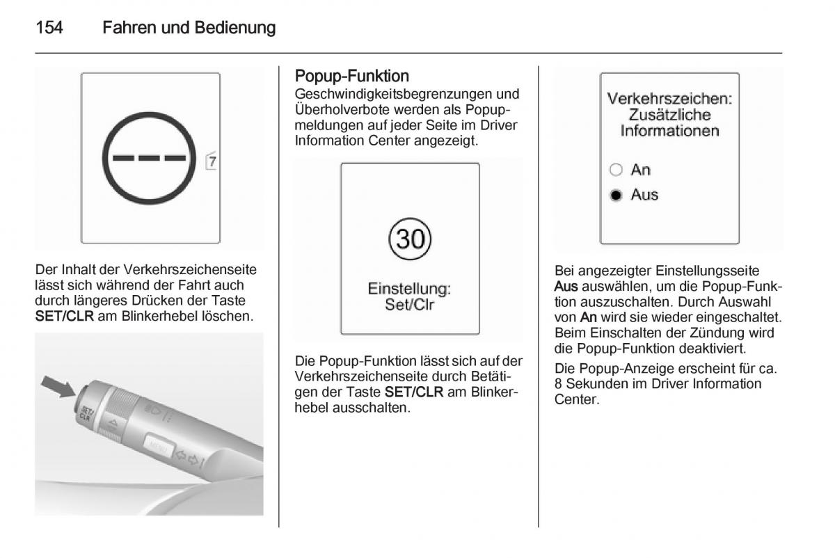 Opel Mokka Handbuch / page 156