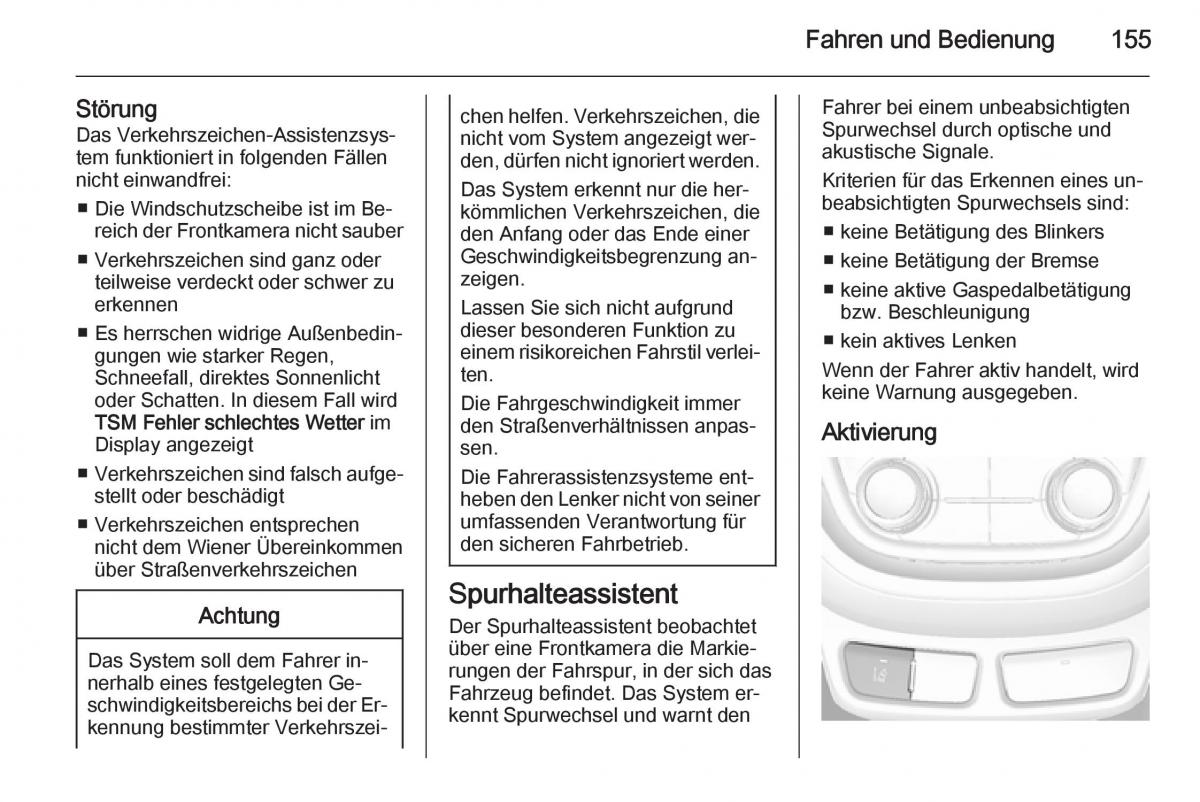 Opel Mokka Handbuch / page 157