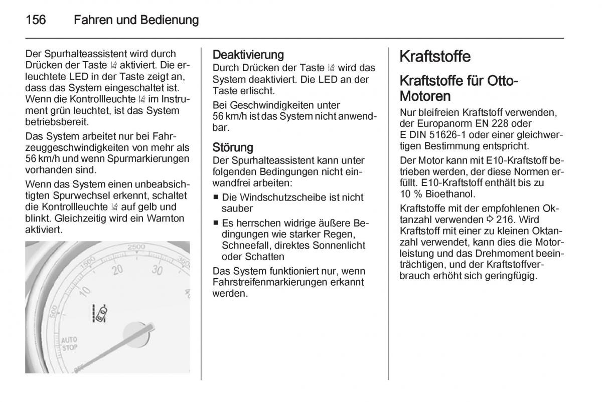 Opel Mokka Handbuch / page 158