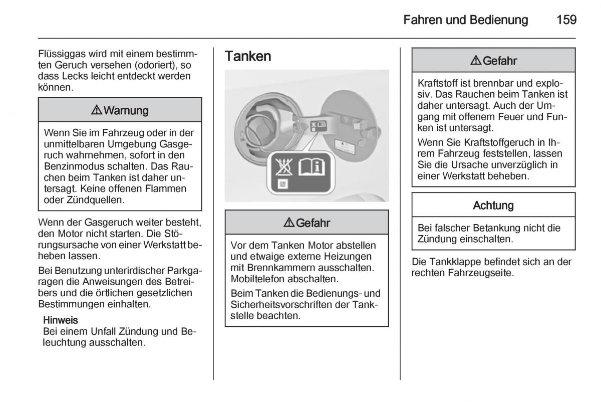 Opel Mokka Handbuch / page 161