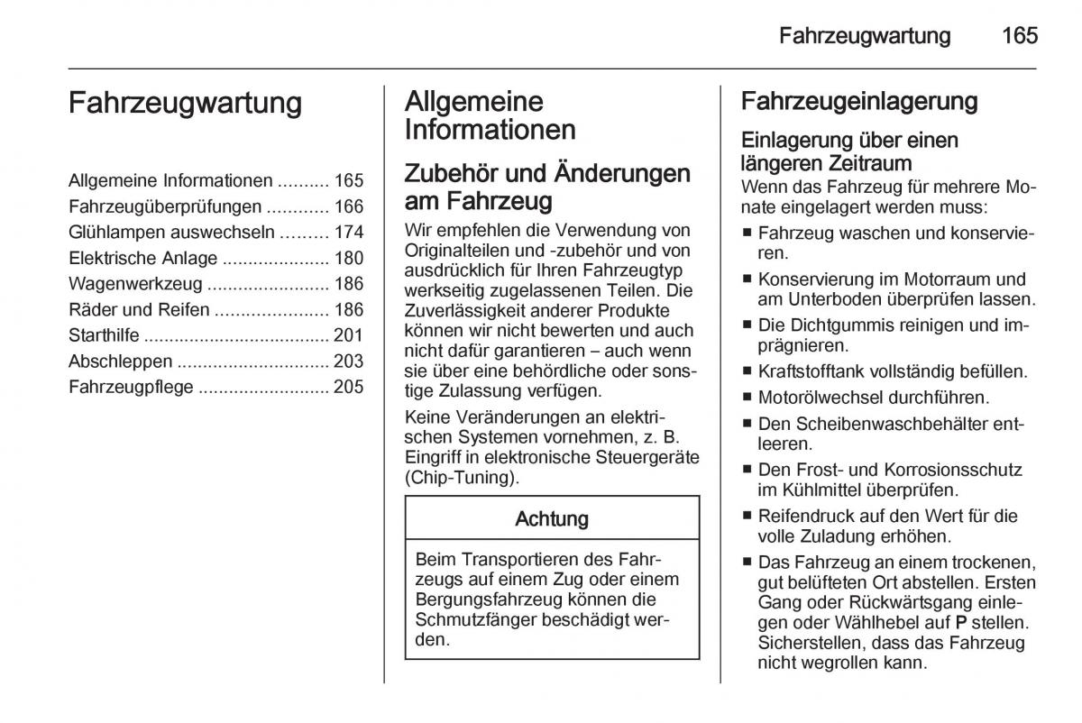 Opel Mokka Handbuch / page 167