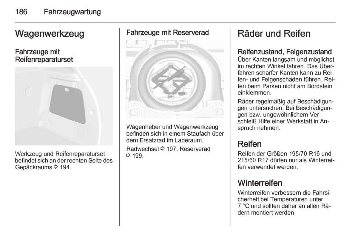 Opel Mokka Handbuch / page 188