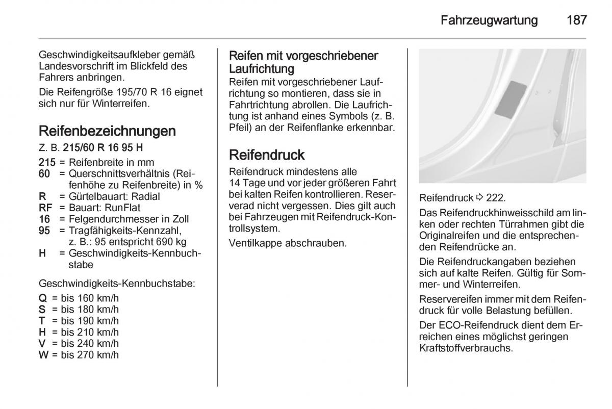 Opel Mokka Handbuch / page 189