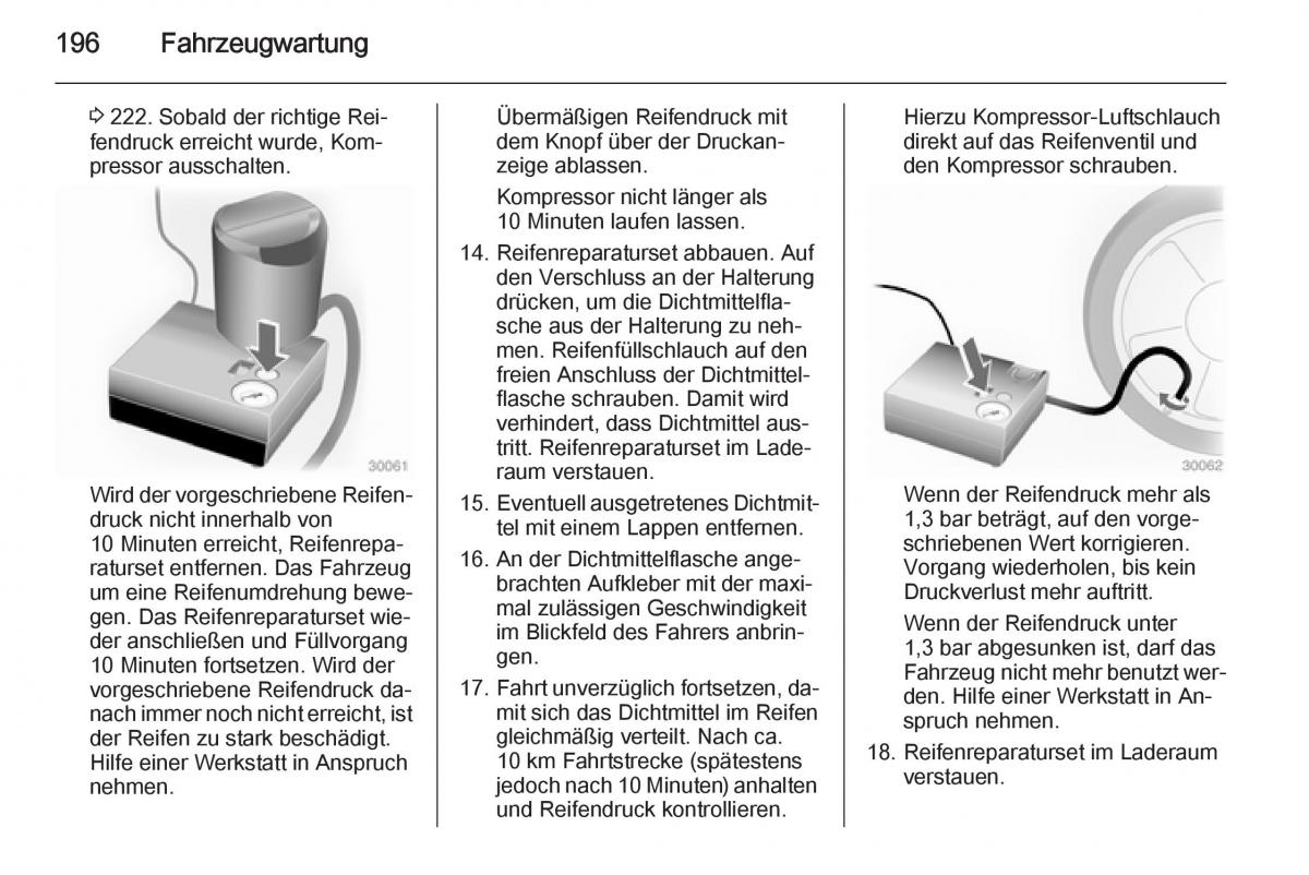 Opel Mokka Handbuch / page 198