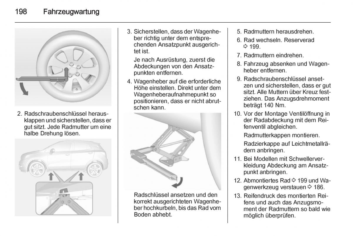 Opel Mokka Handbuch / page 200