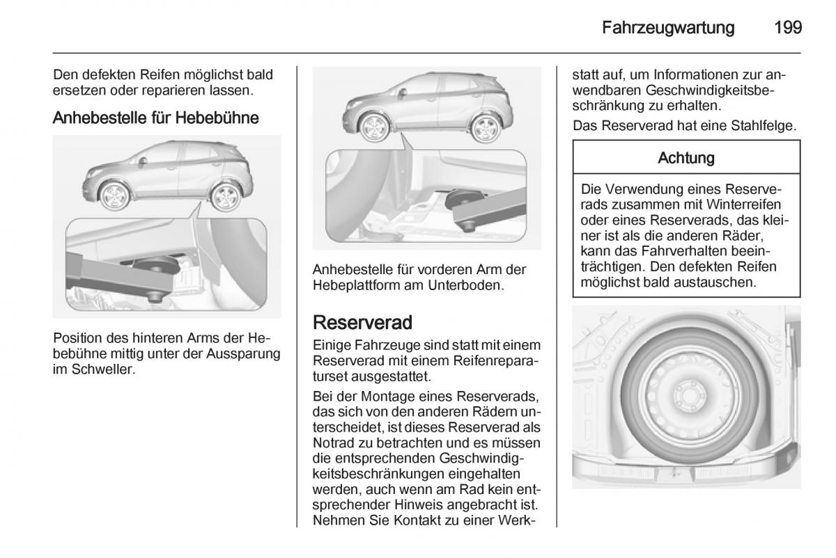 Opel Mokka Handbuch / page 201