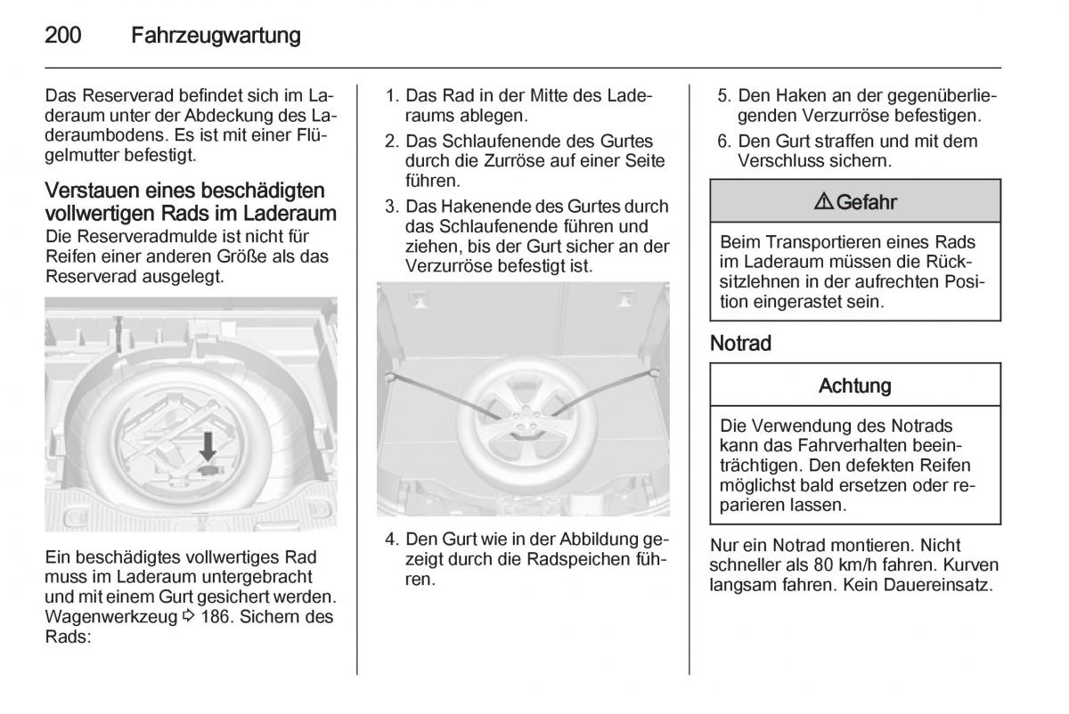 Opel Mokka Handbuch / page 202