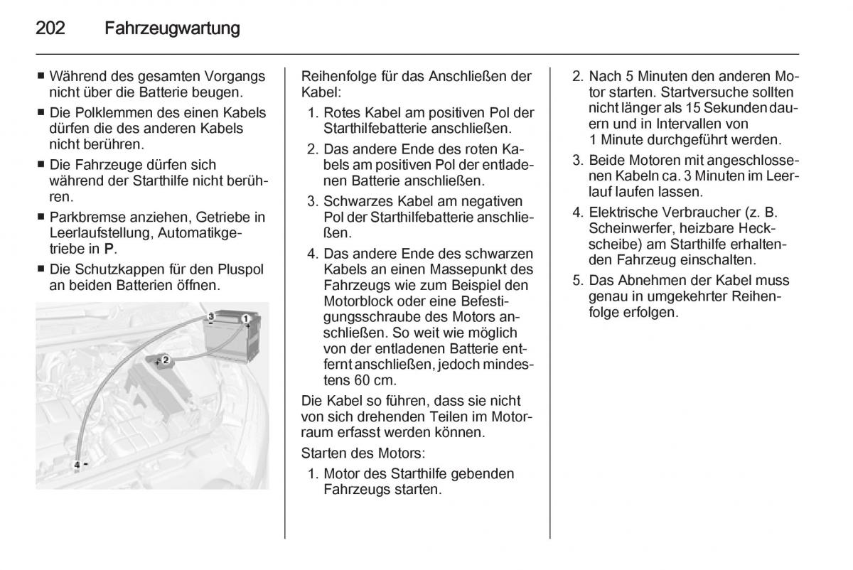 Opel Mokka Handbuch / page 204