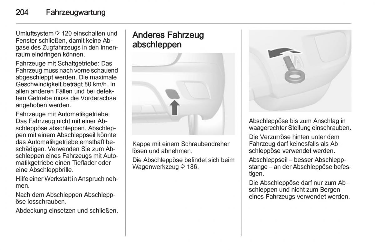 Opel Mokka Handbuch / page 206