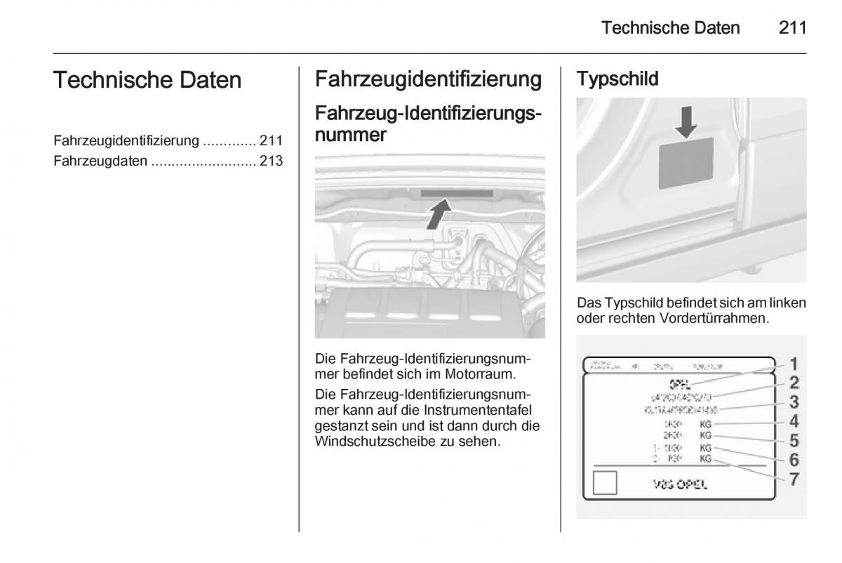 Opel Mokka Handbuch / page 213