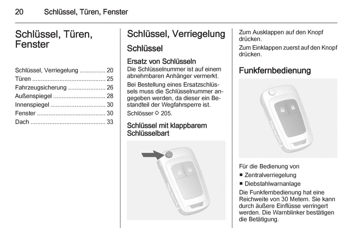 Opel Mokka Handbuch / page 22