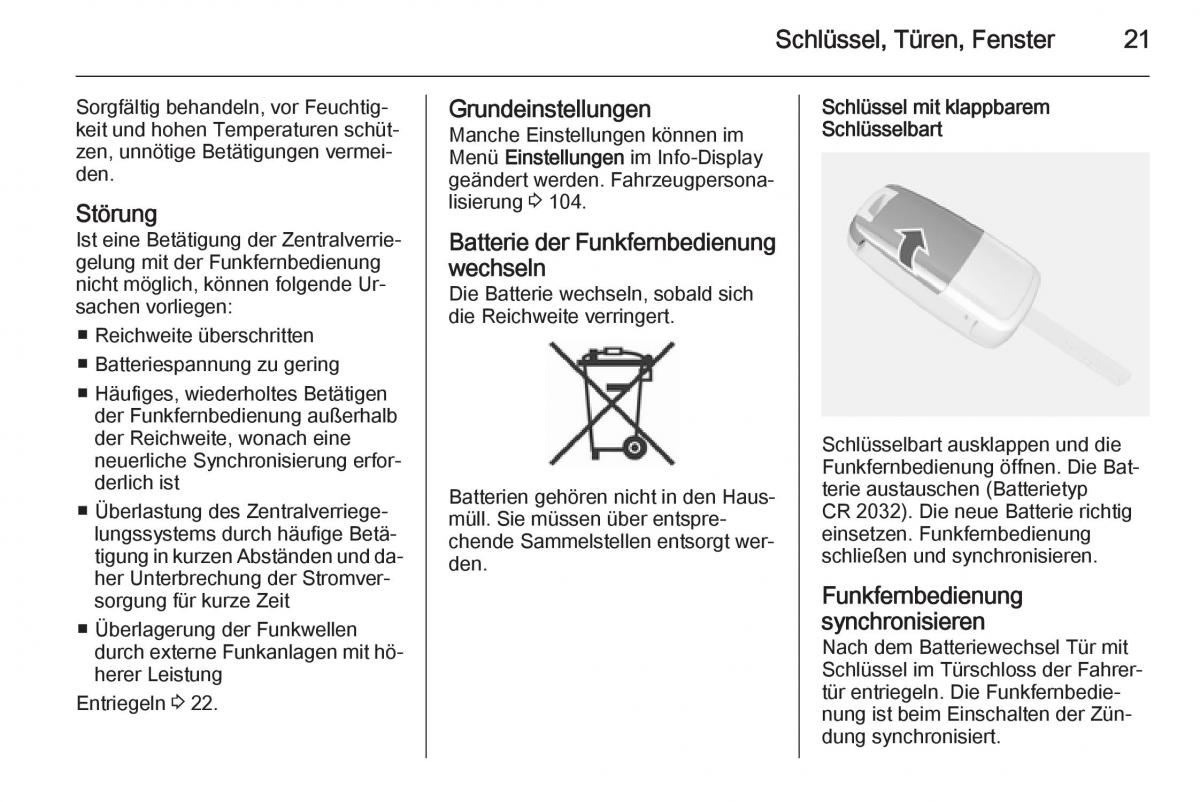 Opel Mokka Handbuch / page 23