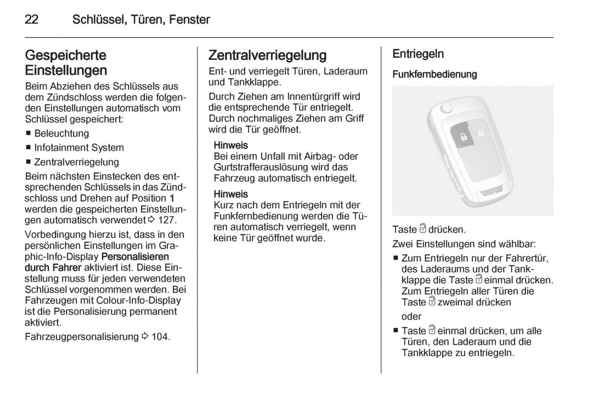 Opel Mokka Handbuch / page 24