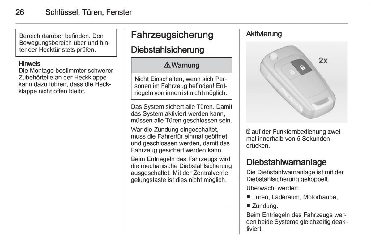 Opel Mokka Handbuch / page 28