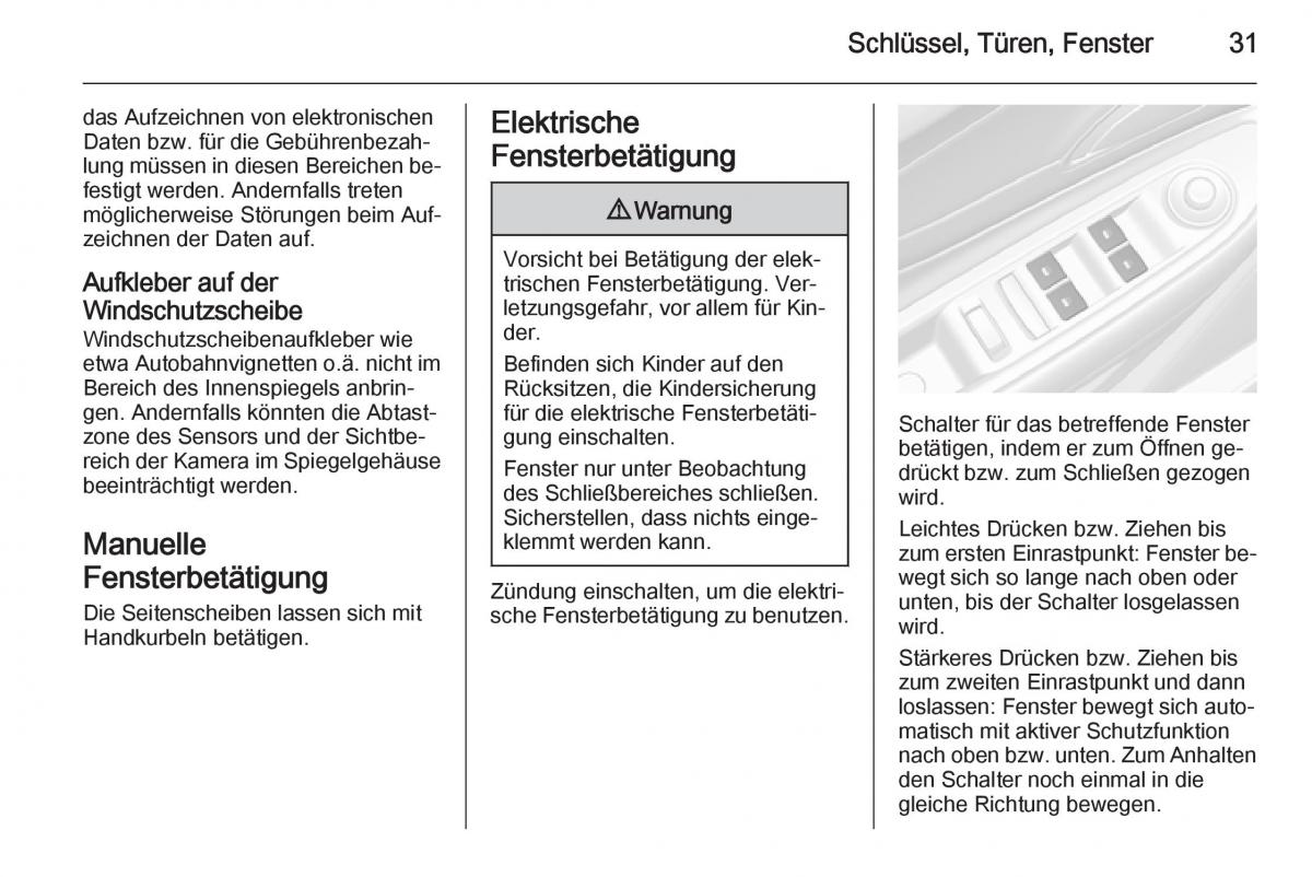 Opel Mokka Handbuch / page 33