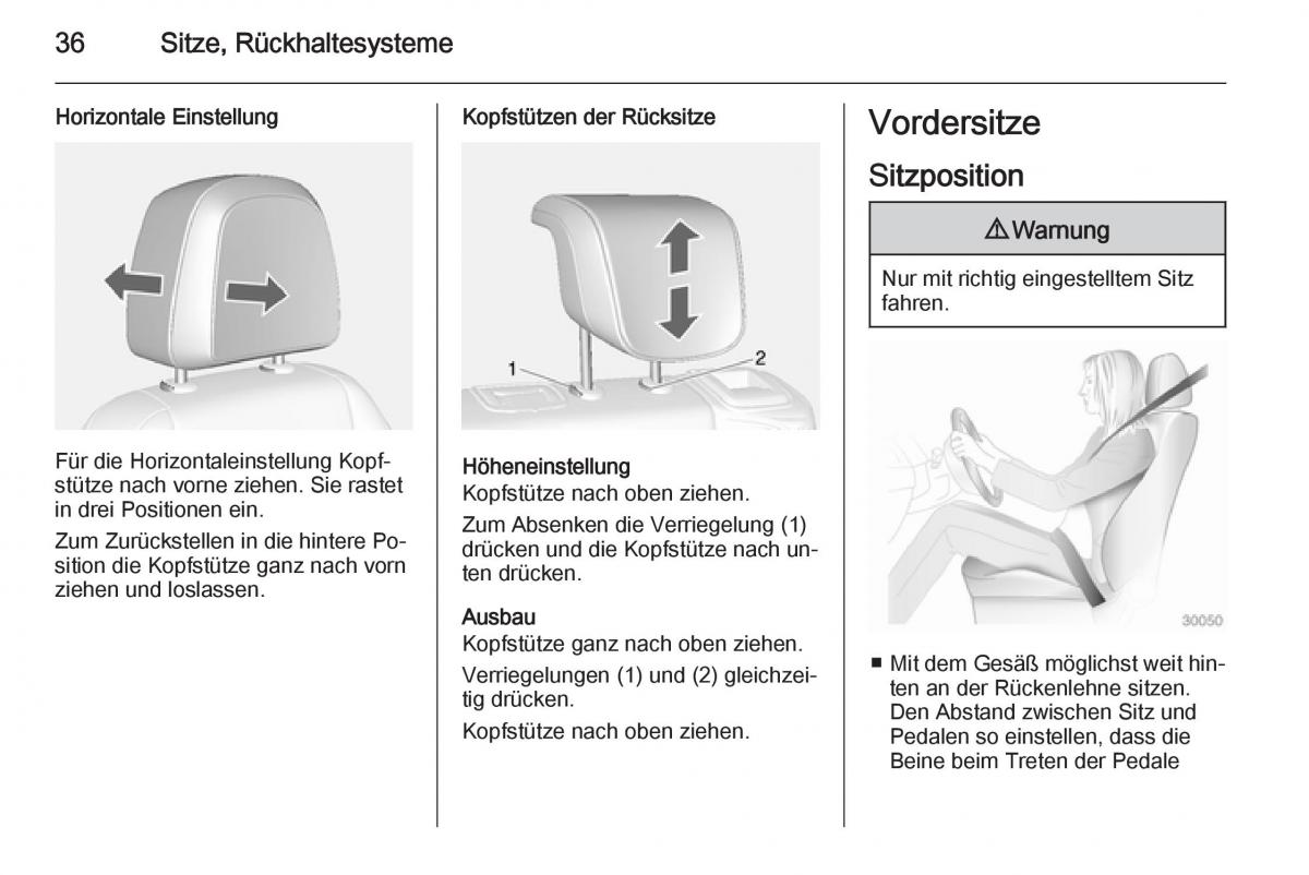 Opel Mokka Handbuch / page 38