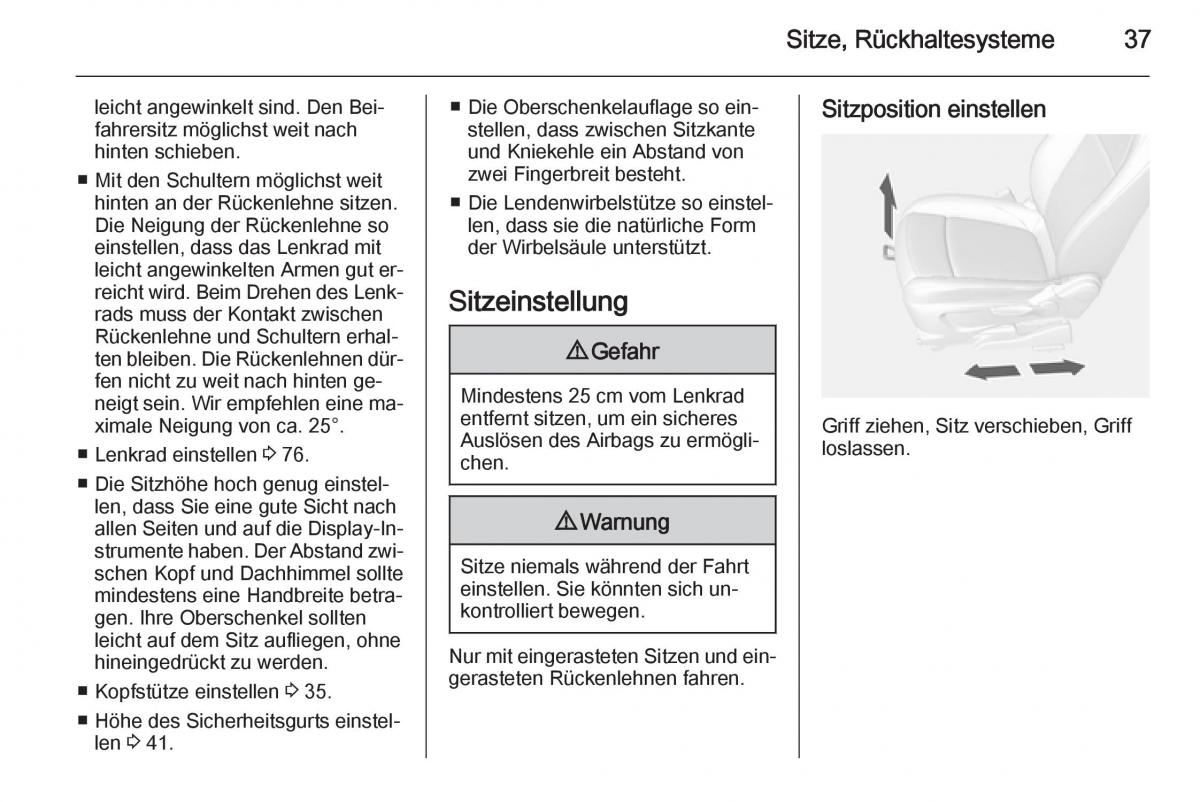 Opel Mokka Handbuch / page 39