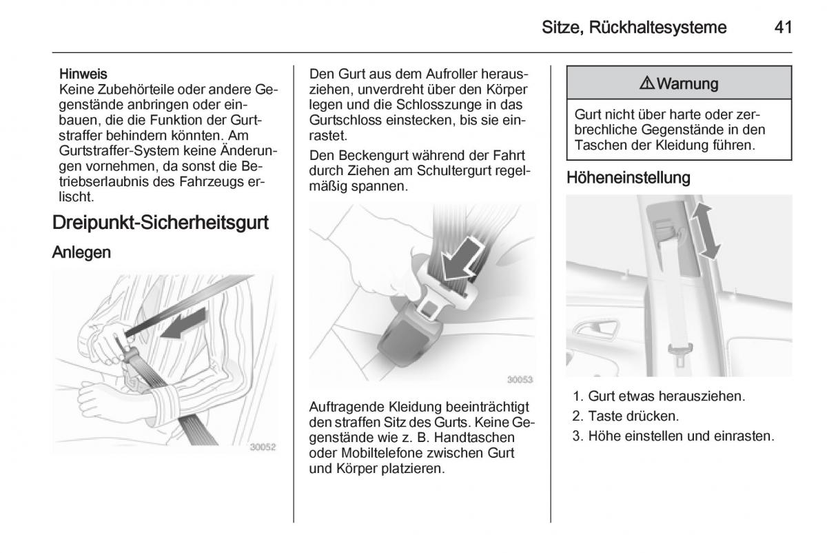 Opel Mokka Handbuch / page 43