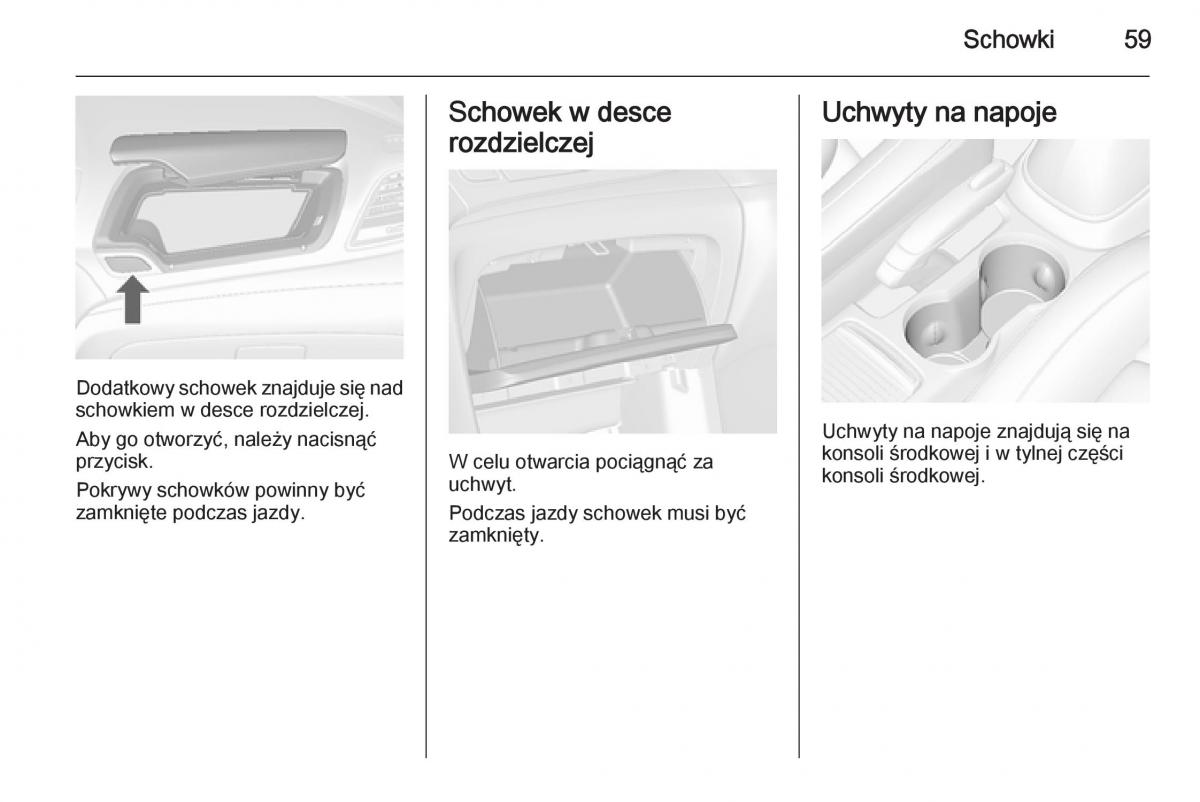 Opel Mokka instrukcja obslugi / page 61