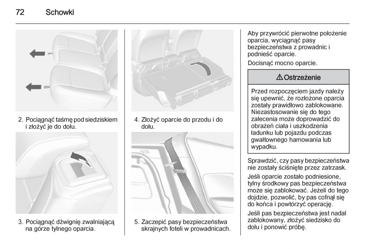 Opel Mokka instrukcja obslugi / page 74