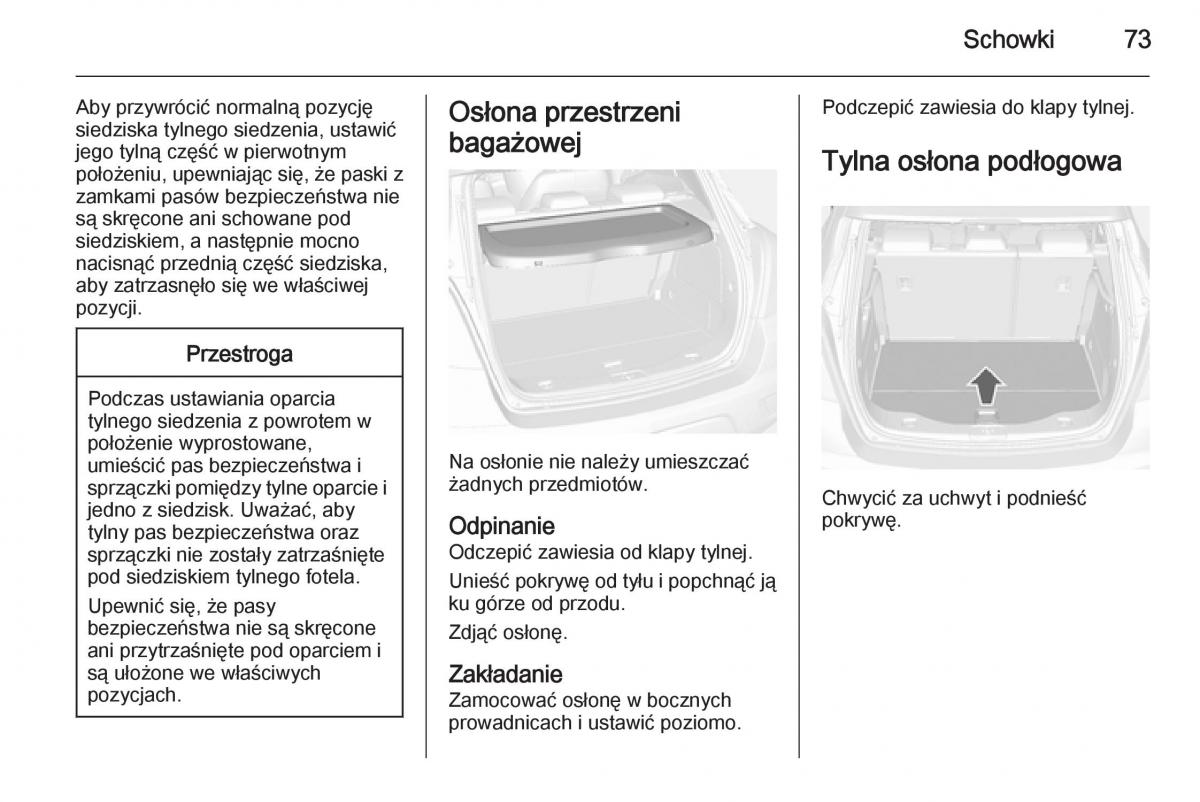 Opel Mokka instrukcja obslugi / page 75