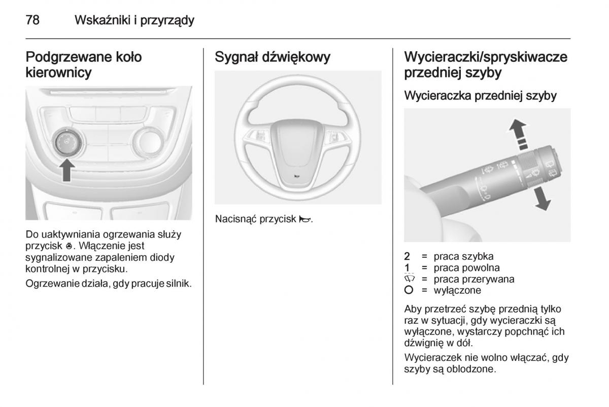 Opel Mokka instrukcja obslugi / page 80