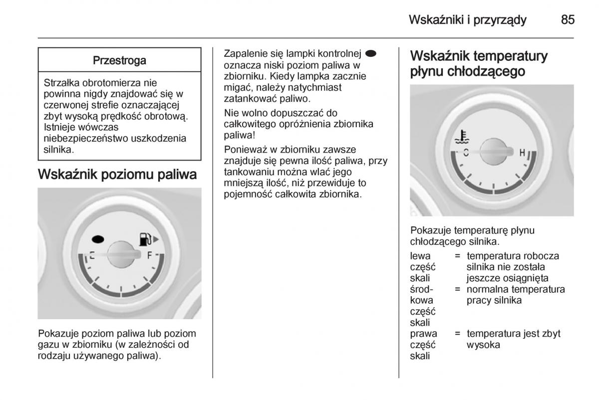 Opel Mokka instrukcja obslugi / page 87