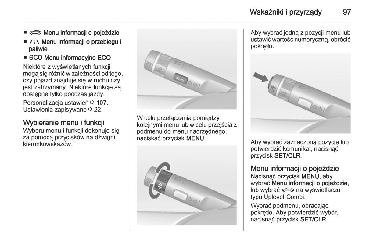 Opel Mokka instrukcja obslugi / page 99