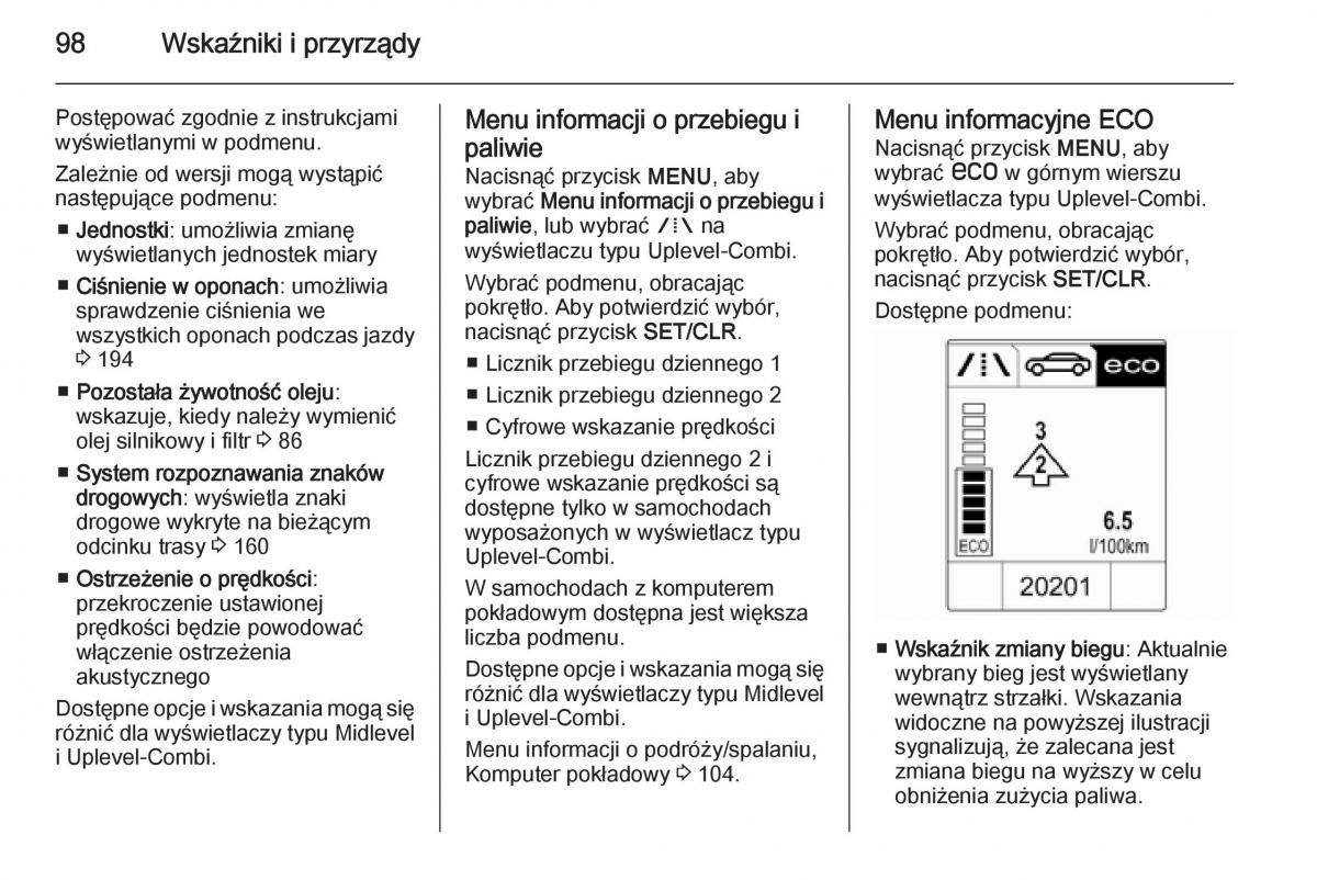 Opel Mokka instrukcja obslugi / page 100