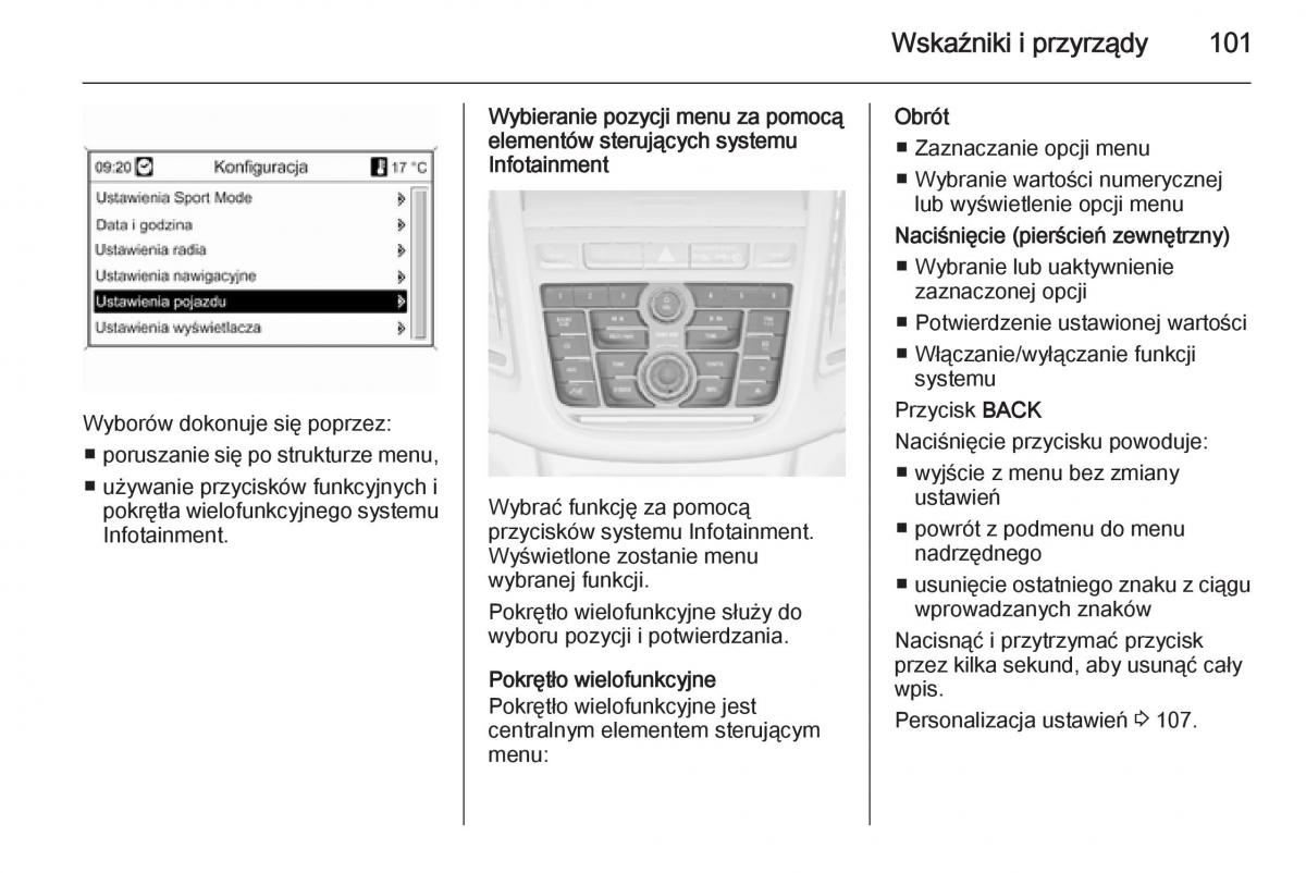 Opel Mokka instrukcja obslugi / page 103