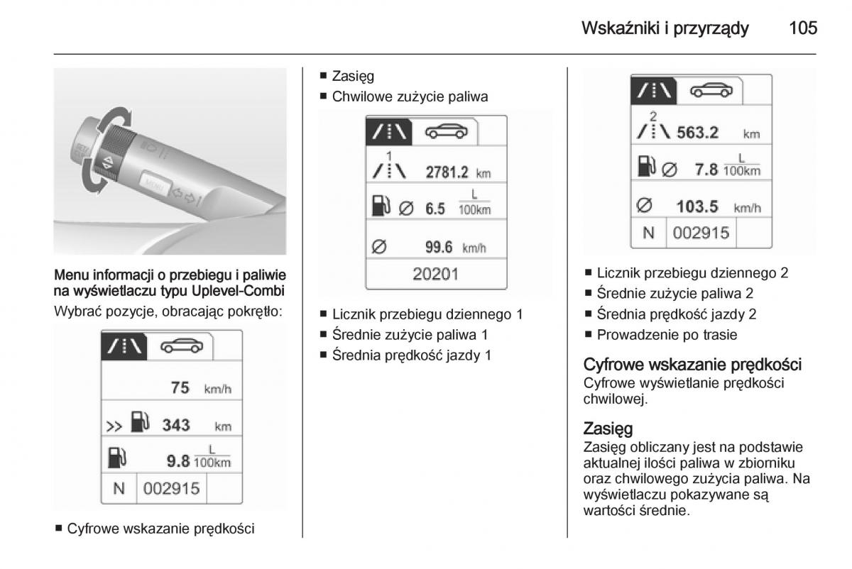 Opel Mokka instrukcja obslugi / page 107