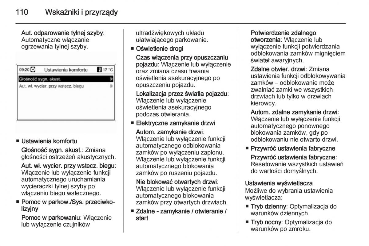 Opel Mokka instrukcja obslugi / page 112