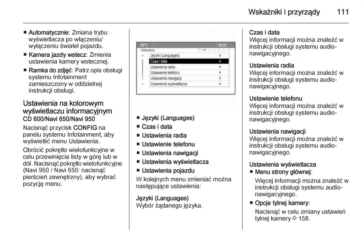 Opel Mokka instrukcja obslugi / page 113