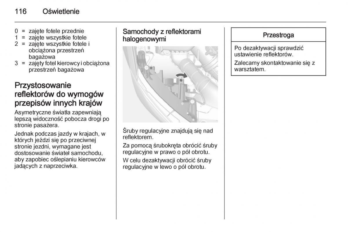 Opel Mokka instrukcja obslugi / page 118