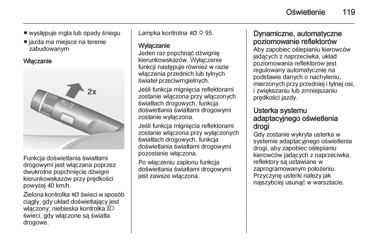 Opel Mokka instrukcja obslugi / page 121