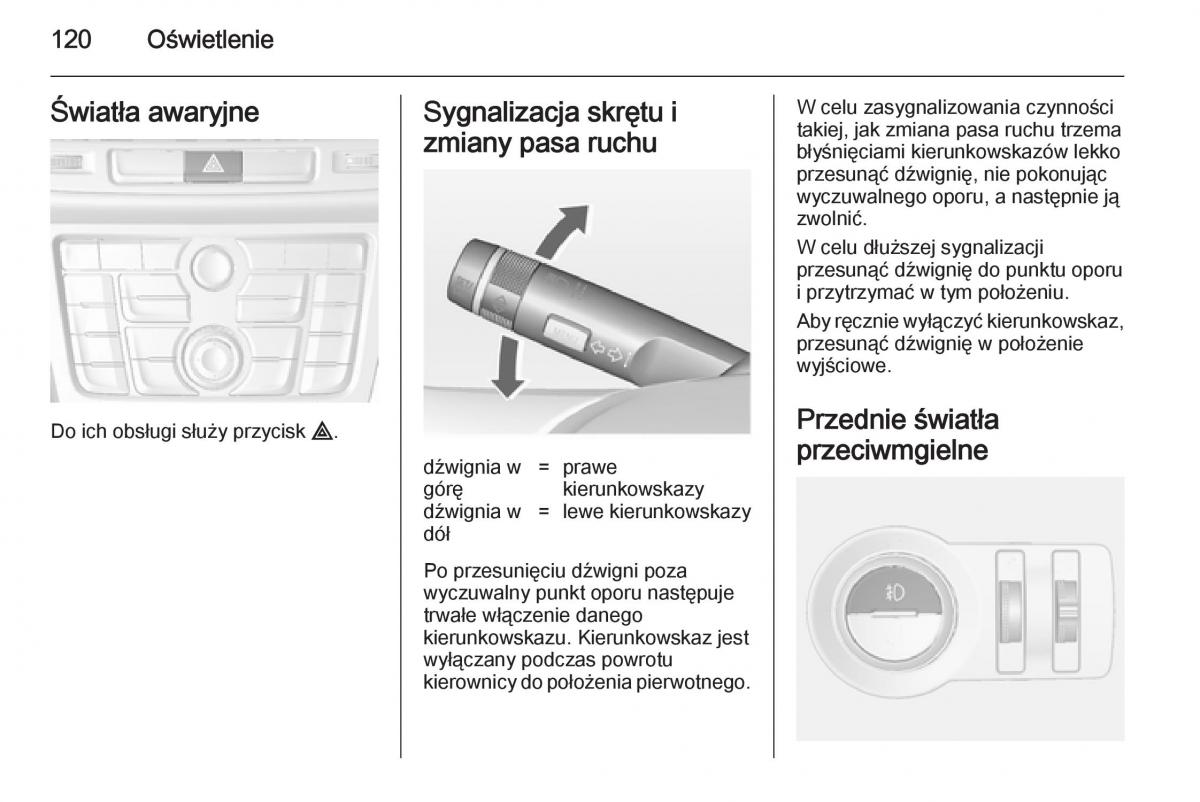 Opel Mokka instrukcja obslugi / page 122