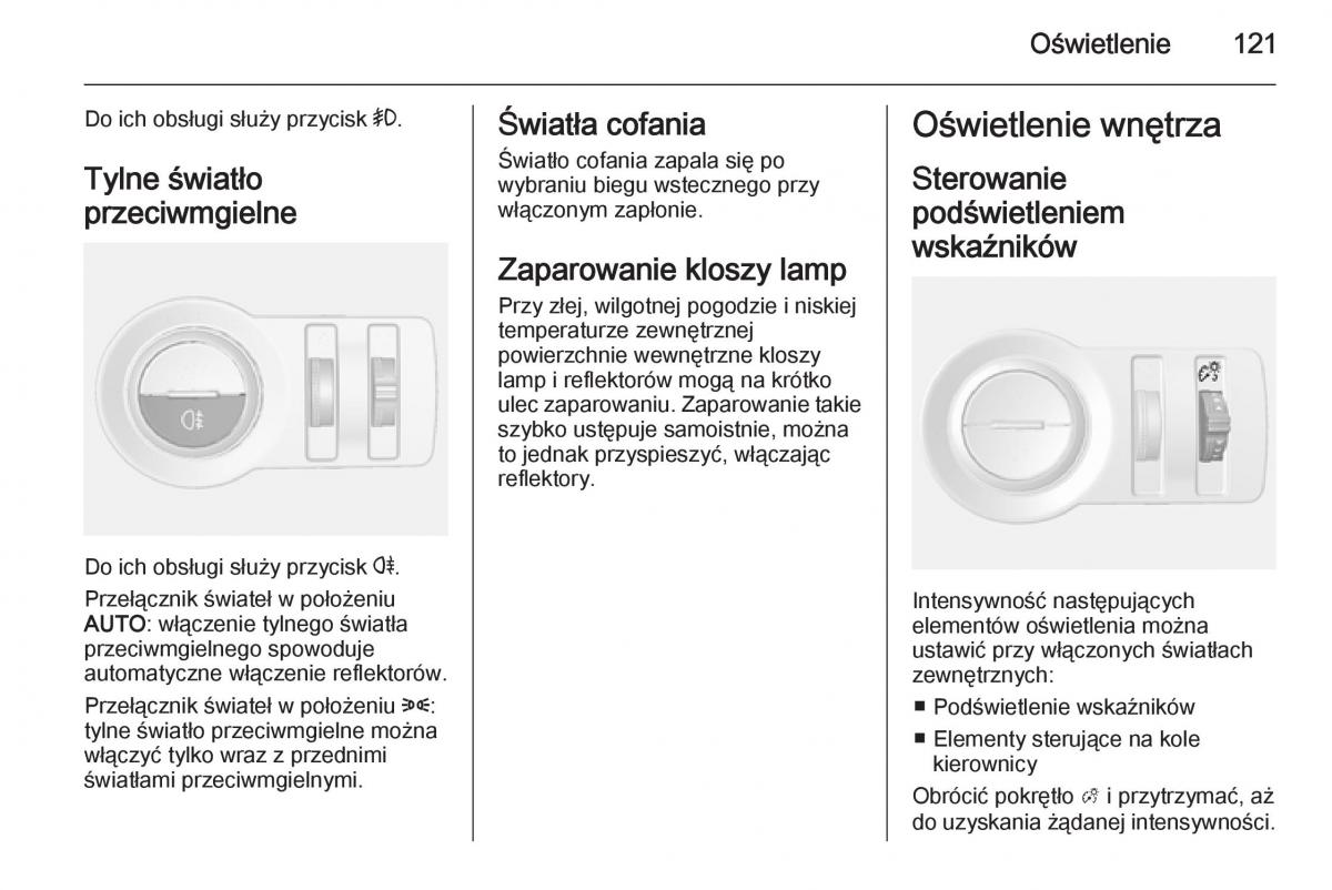 Opel Mokka instrukcja obslugi / page 123